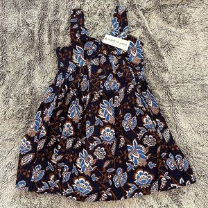 Janie and Jack Dark Blue Floral Dress - SIZE 6